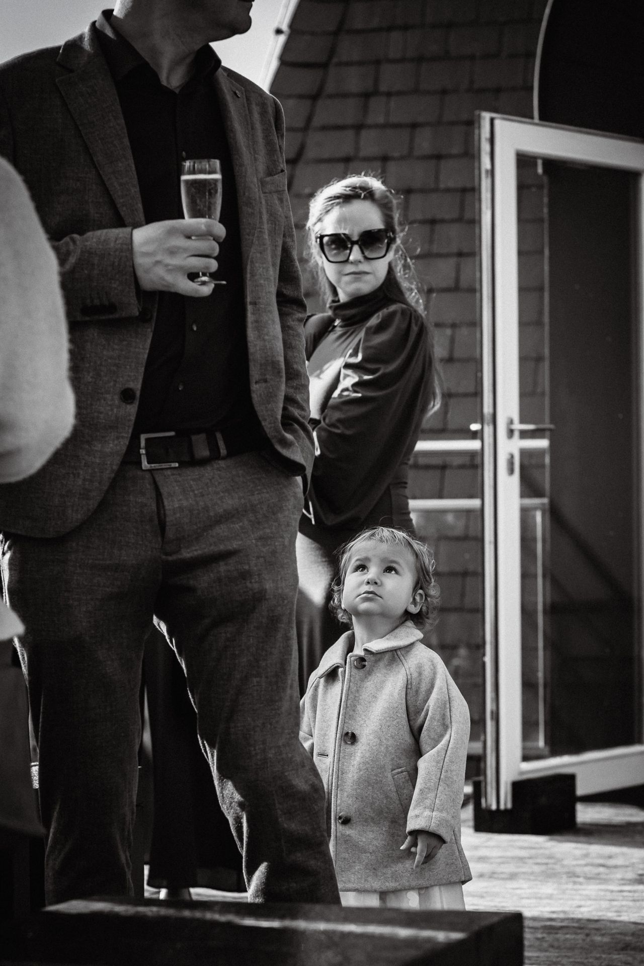 mensen en receptie op het dak van de domein De Ghellinck