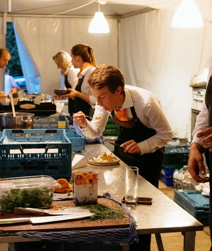 Gastronomisch diner tijdens huwelijksfeest