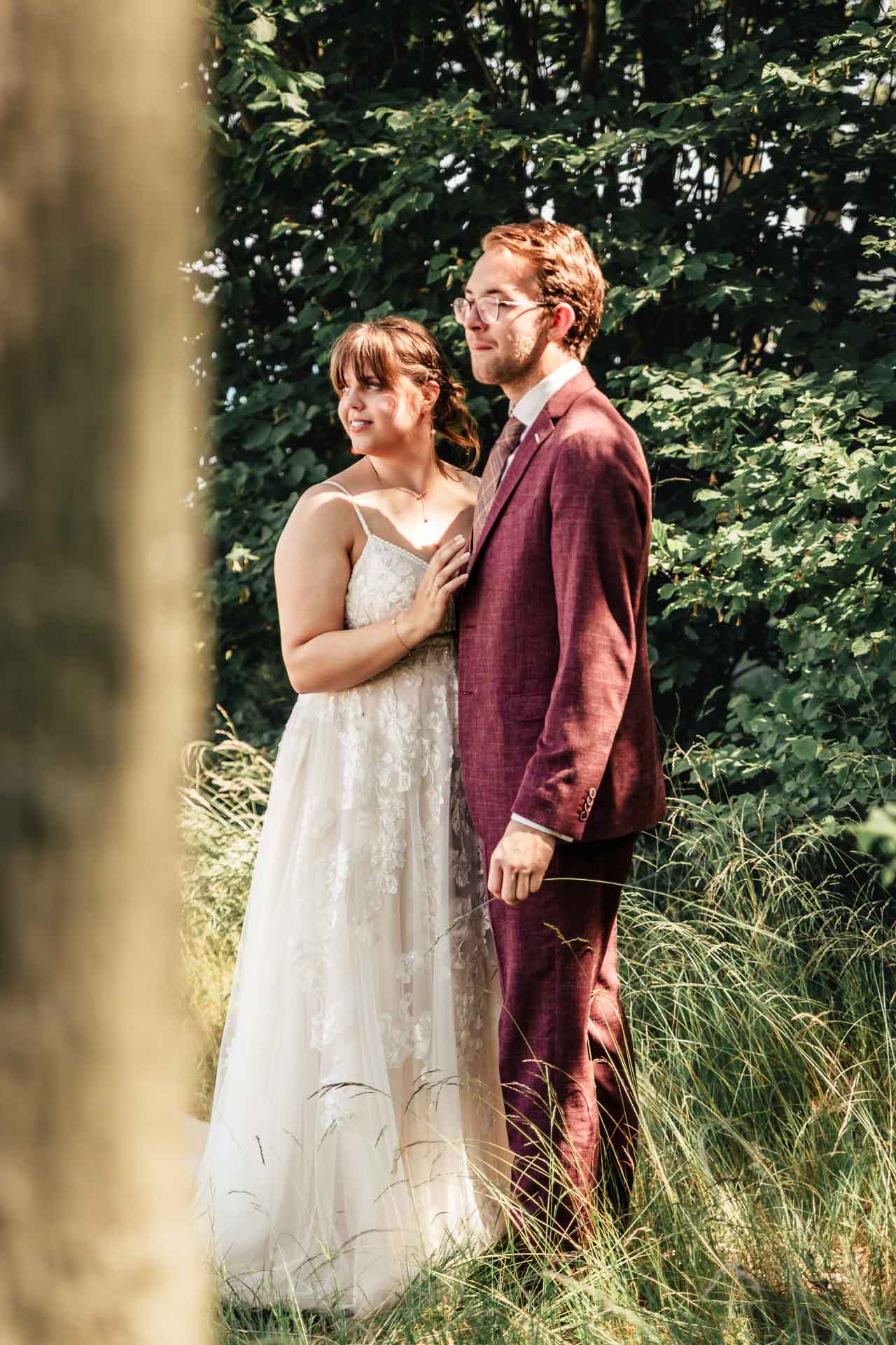 Fotoshoot met een Pas Getrouwd Koppel in Nederland