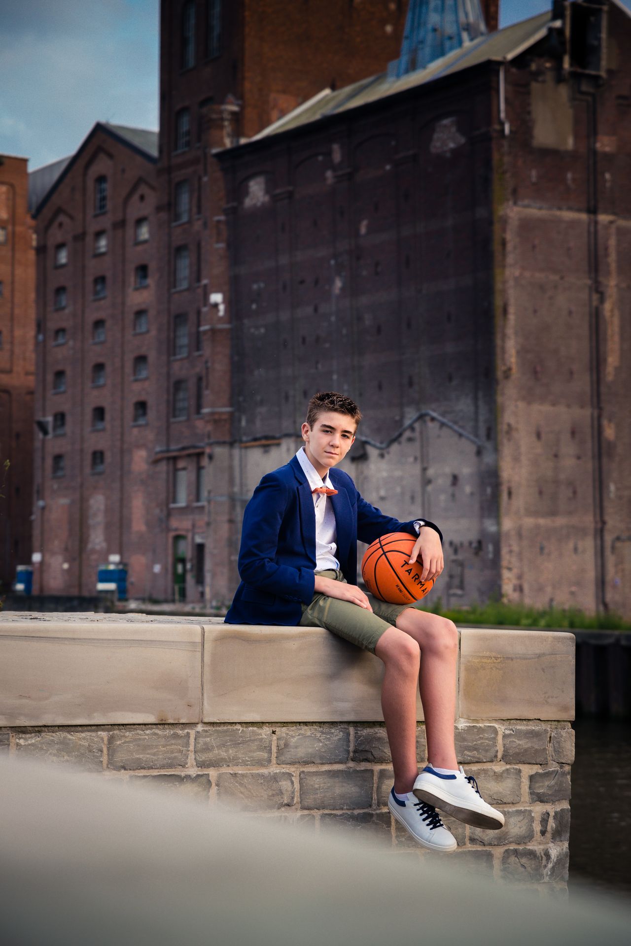 Fotoshoot langs de Leie aan oude site De Molens in Deinze.