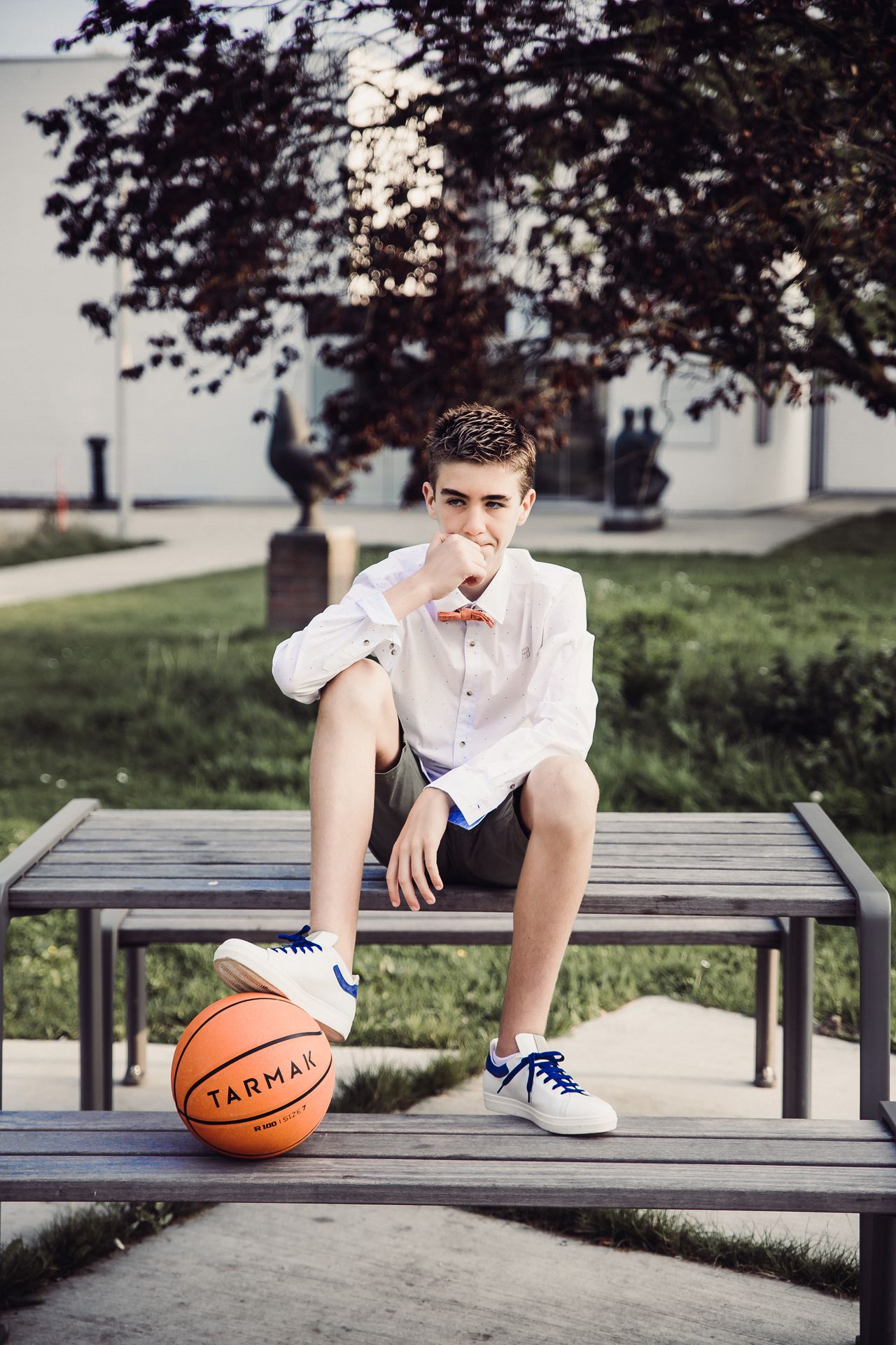 Gezins- of portretfoto aan de Leie in hartje Deinze.